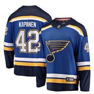 Size L Fanatics St. Louis Blues Kasperi Kapanen Home Blue Breakaway Jersey NWT
